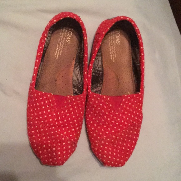 Toms Shoes - Red toms size 9.5